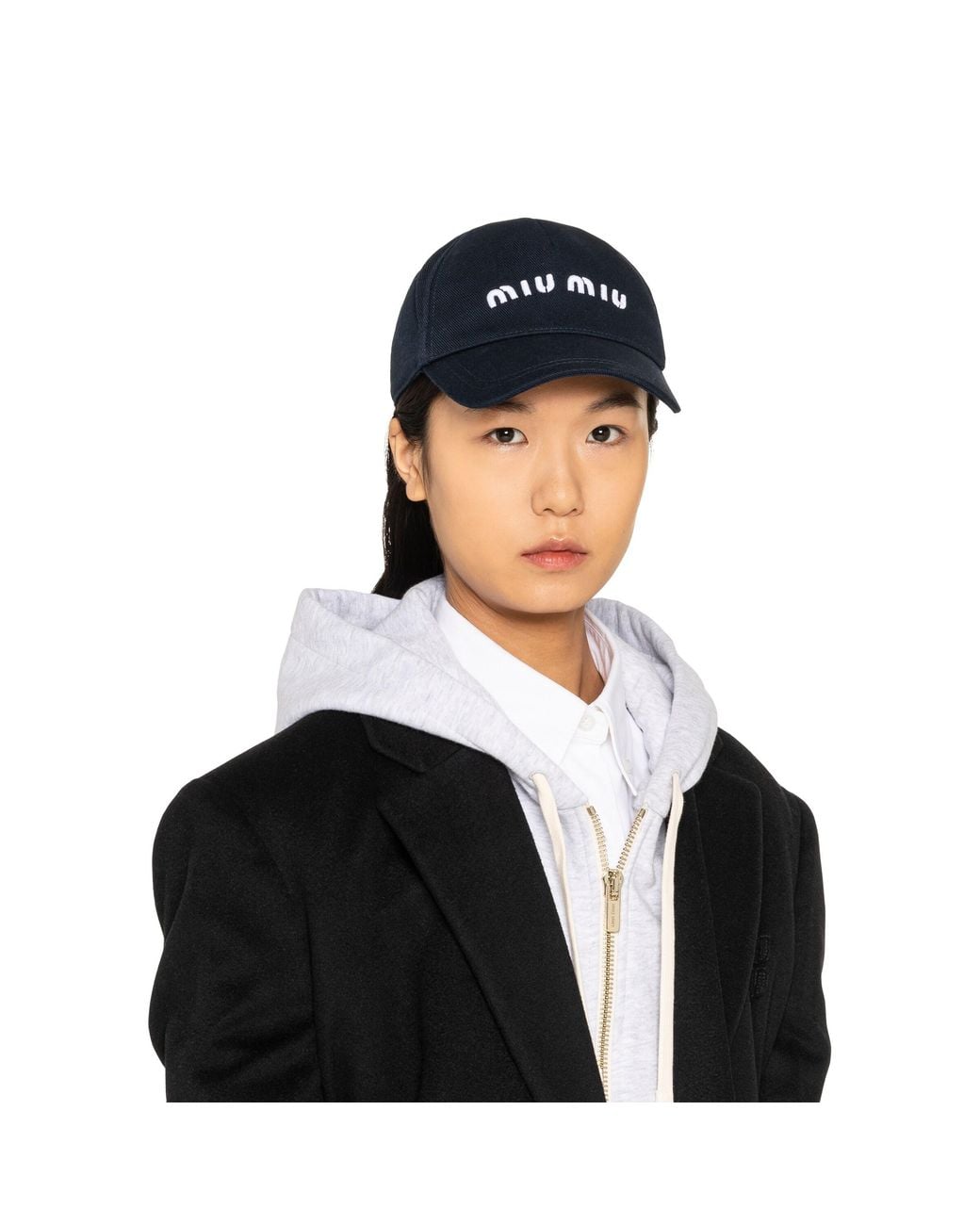 Miu Miu Blue Drill Baseball Cap