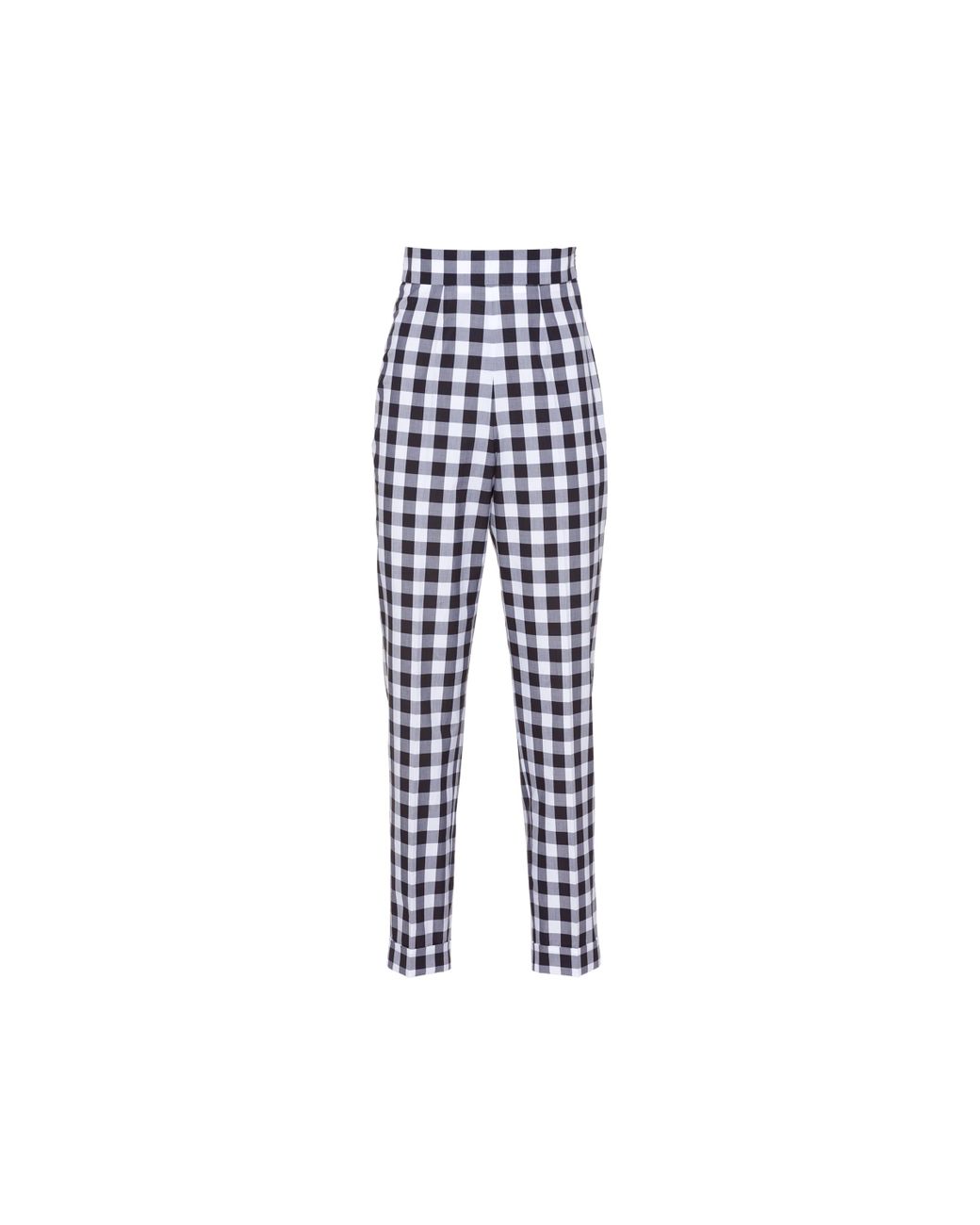 Miu Miu Gingham Check Pants in Blue Lyst