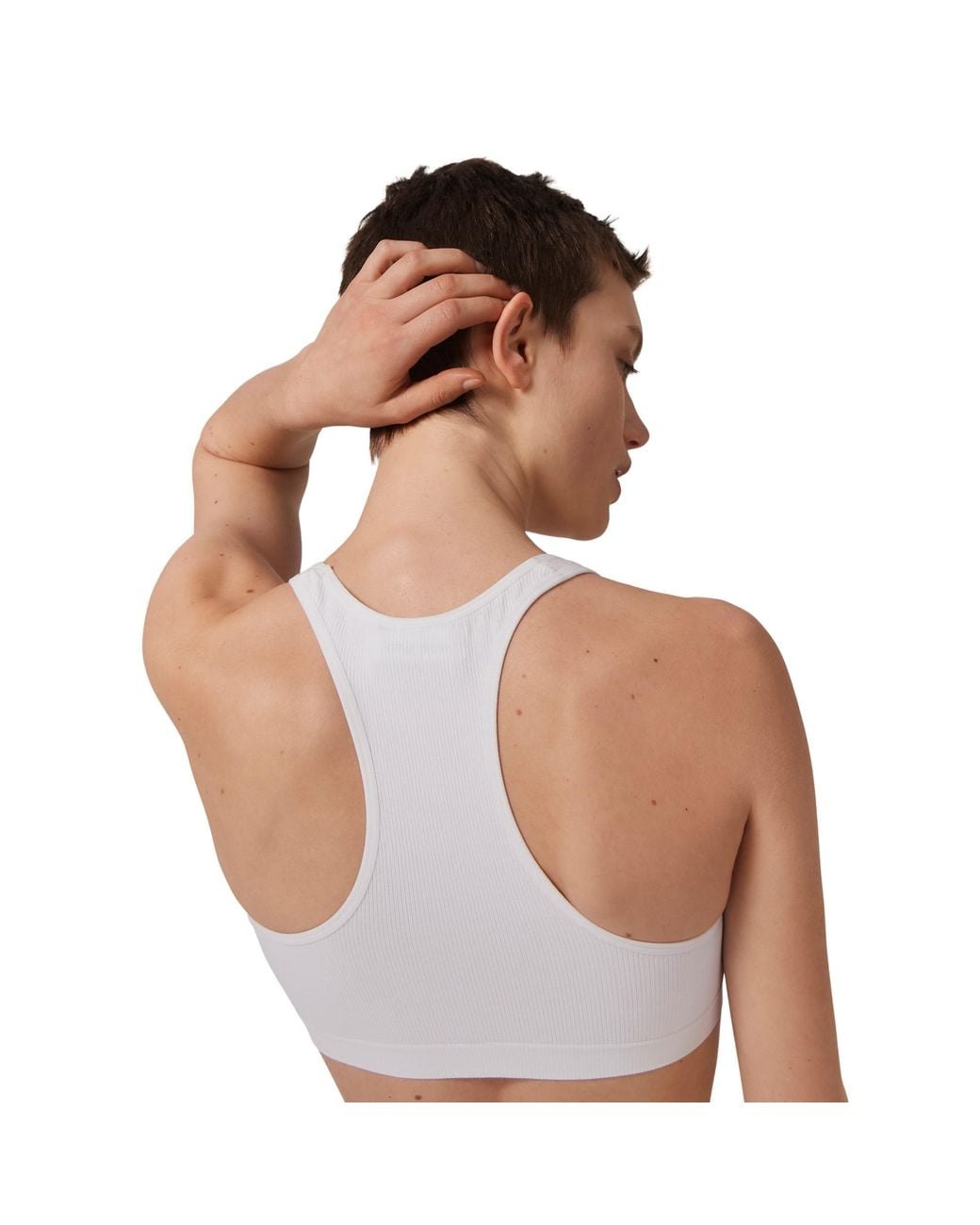Miu Miu White Seamless Racerback Top