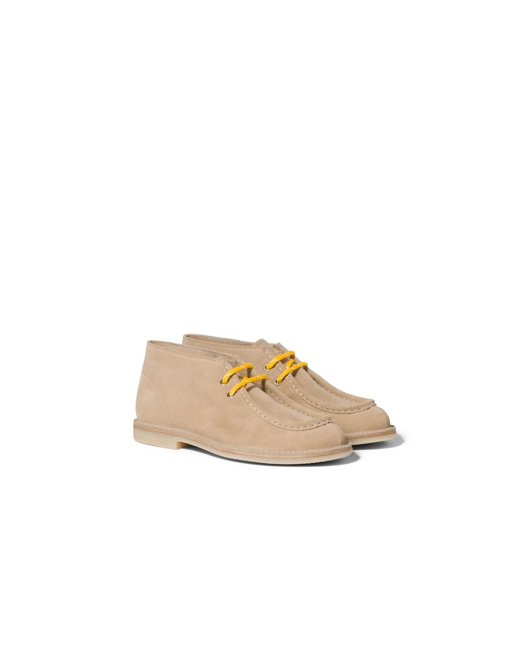 Miu Miu Natural Délavé Suede Desert Boots