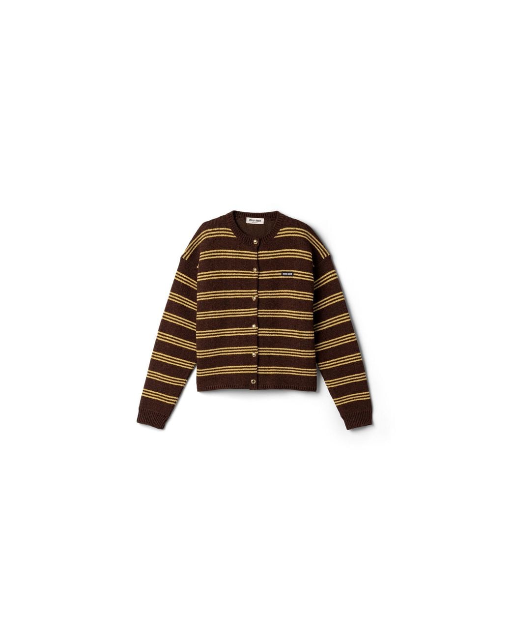 Miu Miu Brown Wool And Cashmere Cardigan