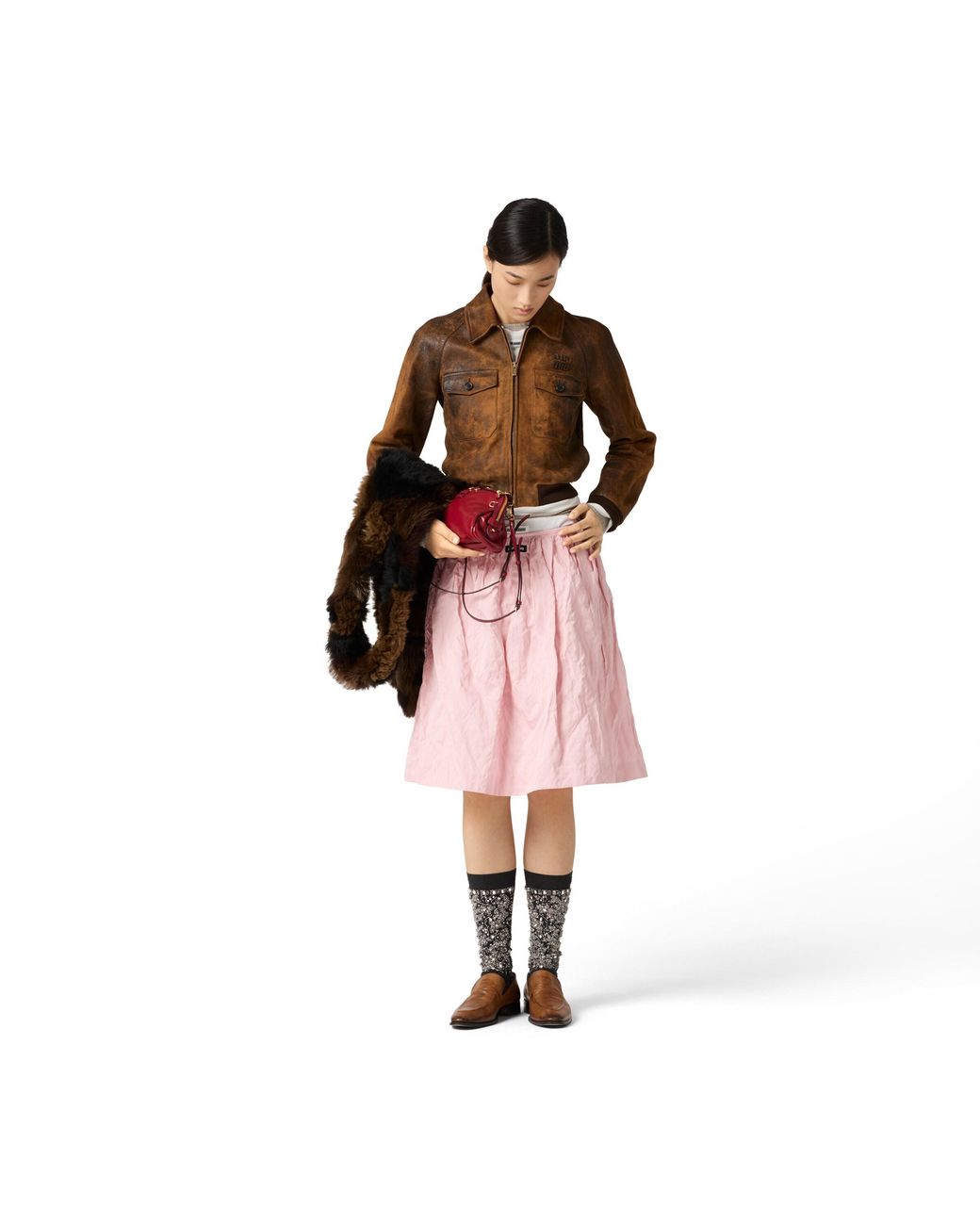 Miu Miu Pink Duchesse Skirt