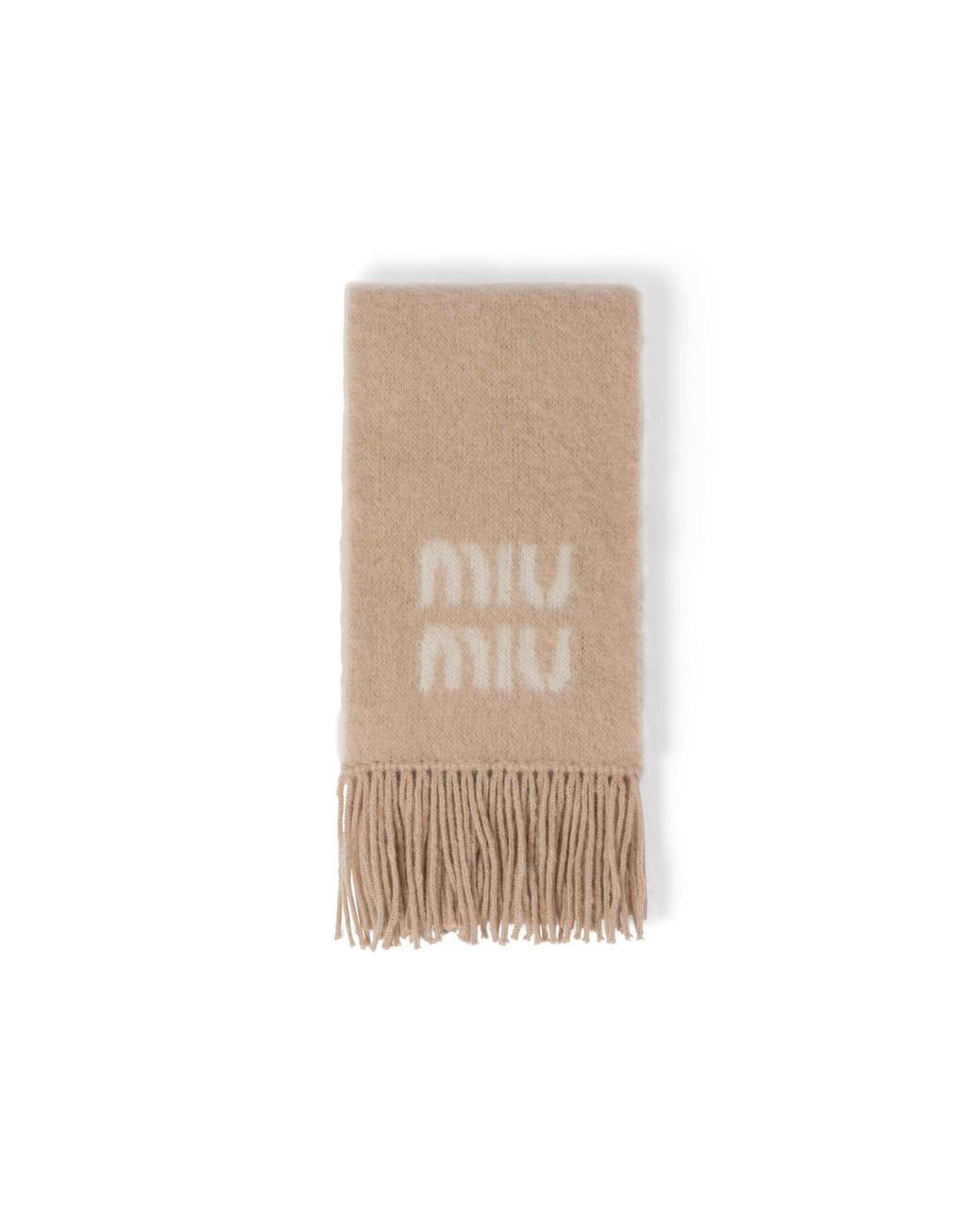 Miu Miu Natural Wool And Mohair Scarf