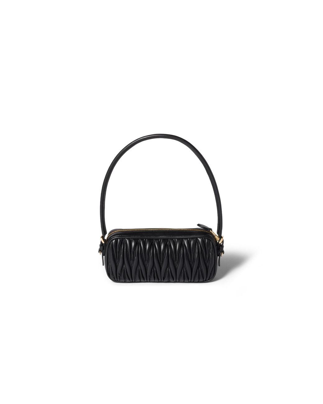 Miu Miu Black Matelassé Nappa Leather Pouch