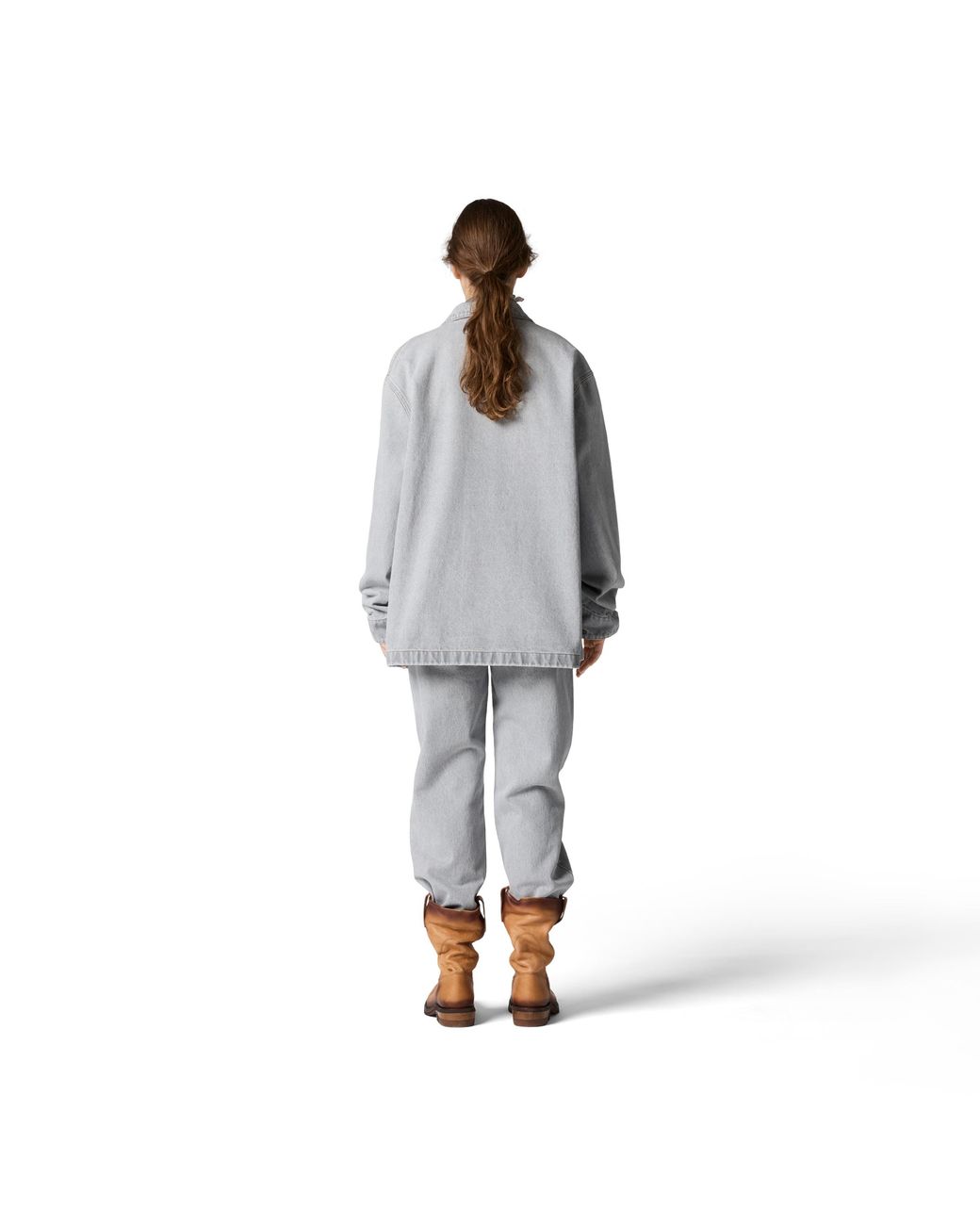 Miu Miu Gray Five-Pocket Denim Jeans