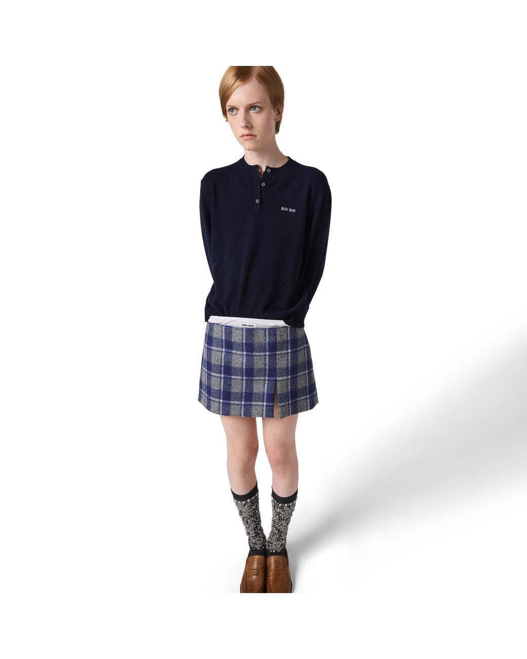 Miu Miu Blue Cashmere Sweater