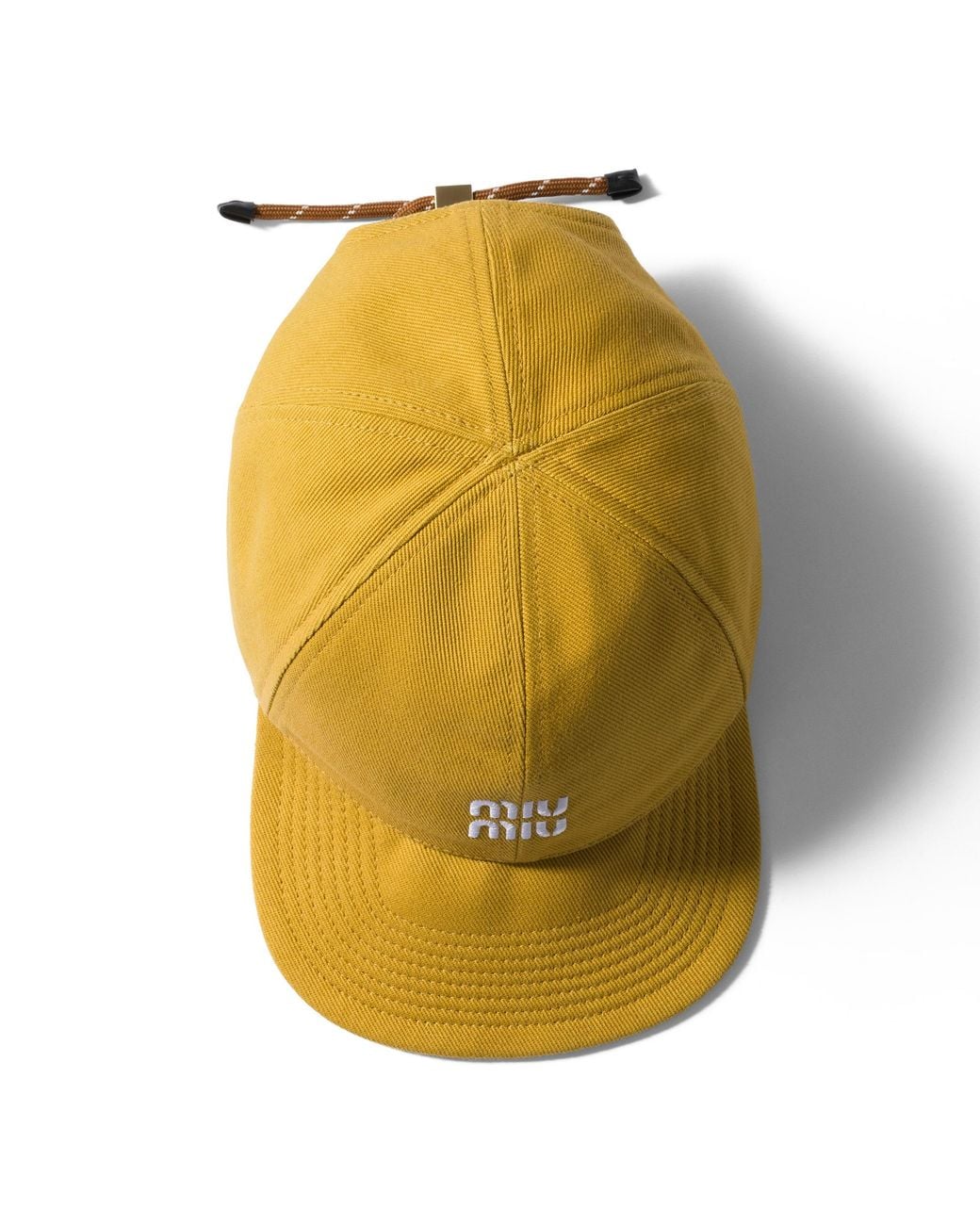 Miu Miu Yellow Denim Baseball Cap