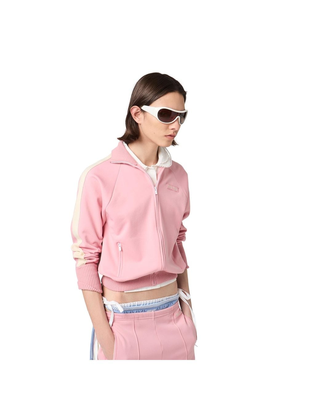 Miu Miu Pink Technical Fabric Jacket