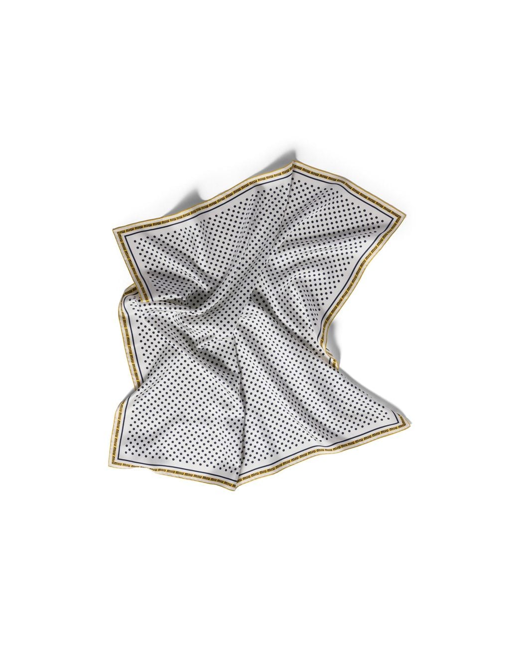 Miu Miu Gray Printed Twill Scarf