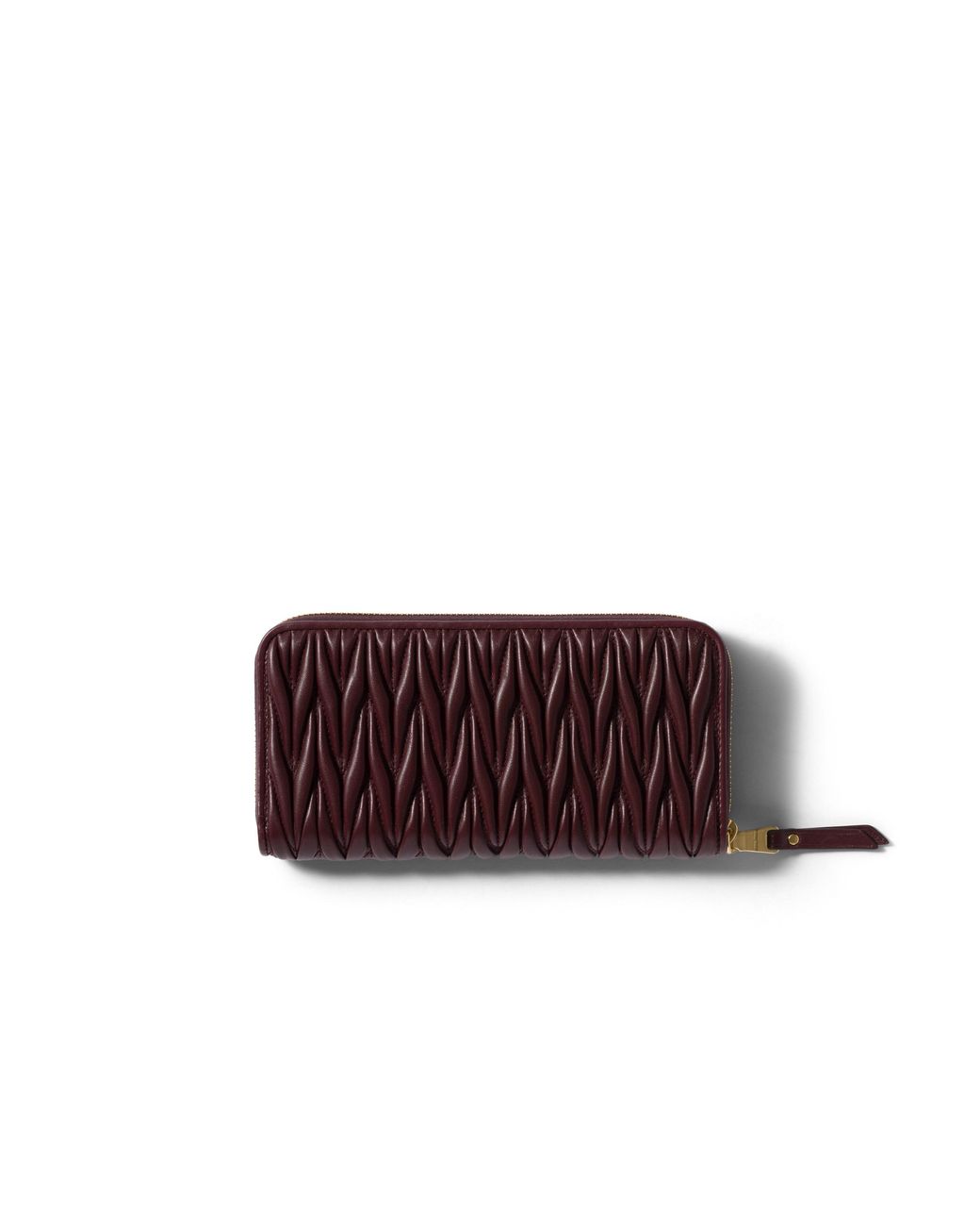 Miu Miu Red Large Matelassé Nappa Leather Wallet