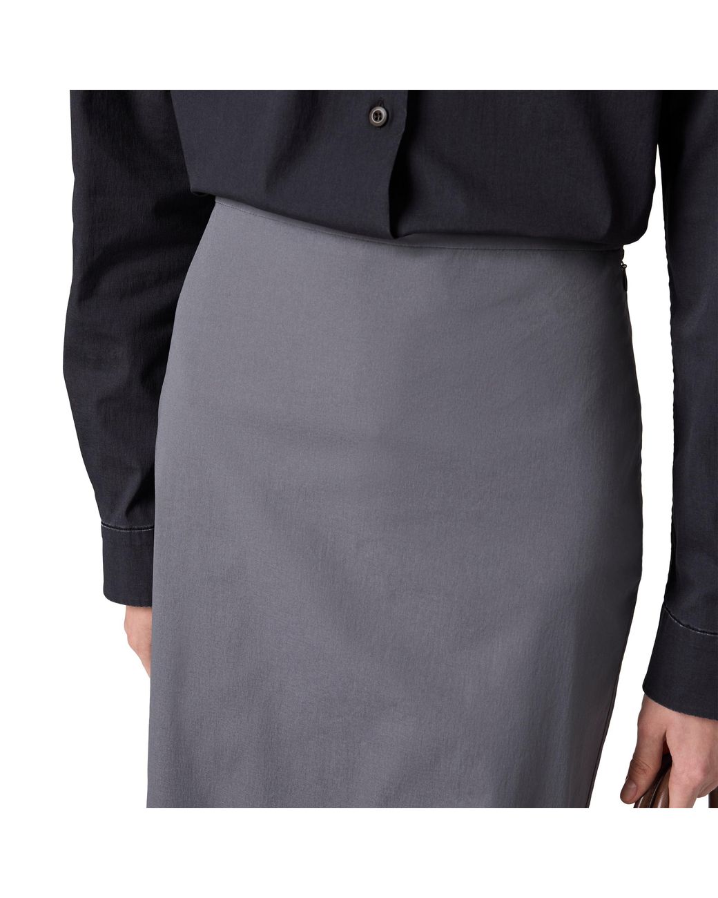 Miu Miu Blue Stretch Poplin Skirt