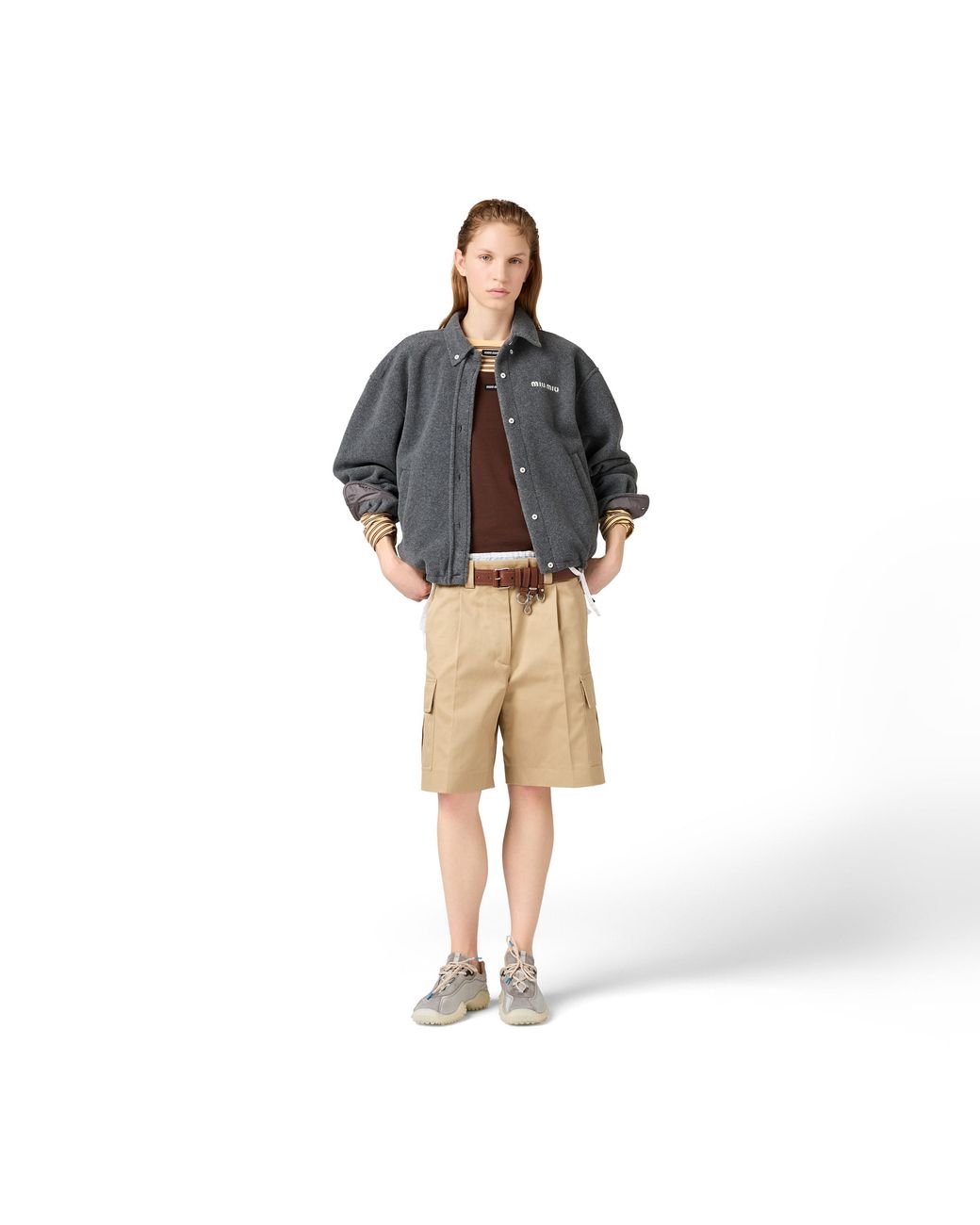 Miu Miu Natural Chino Bermudas