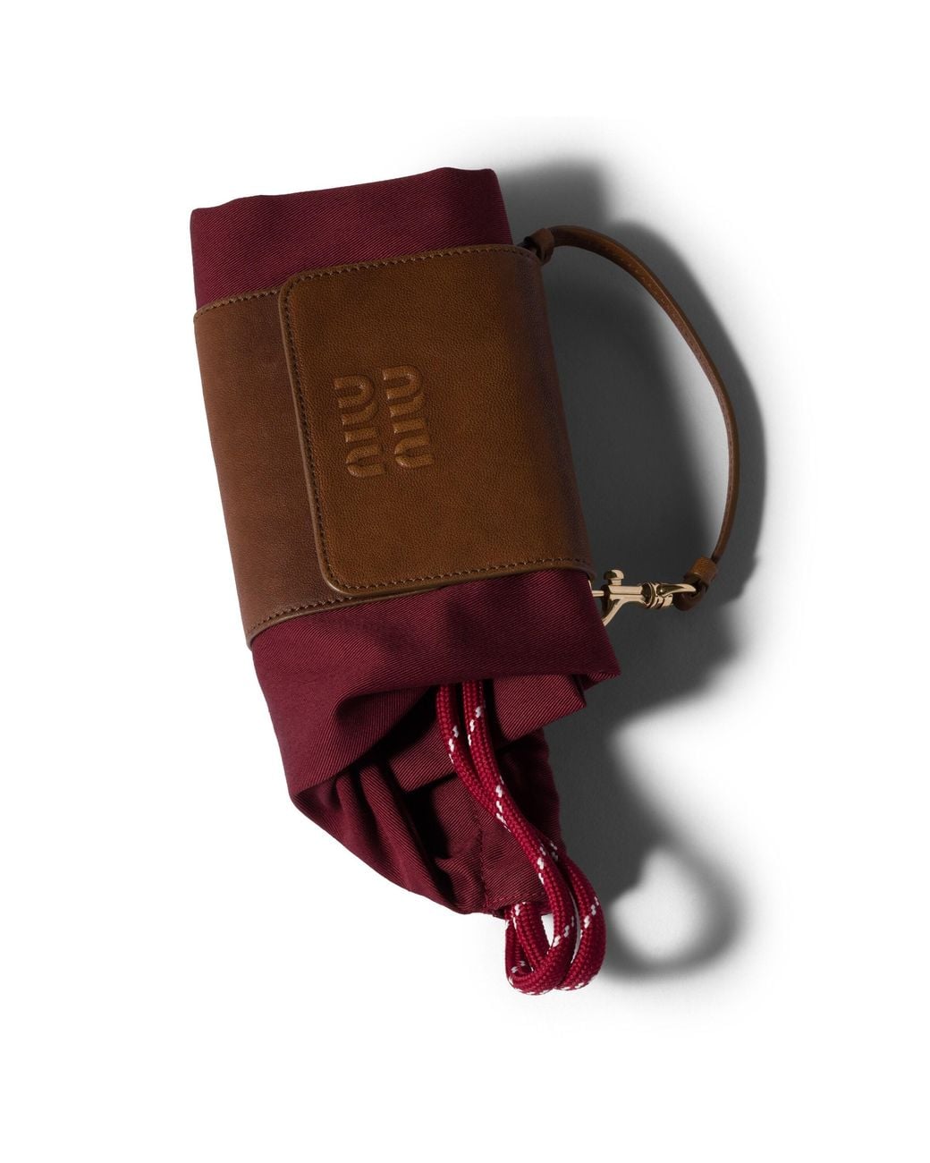 Miu Miu Red Drill And Leather Trick