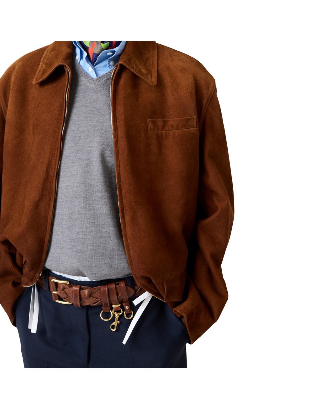 Miu Miu Brown Waxed Suede Jacket