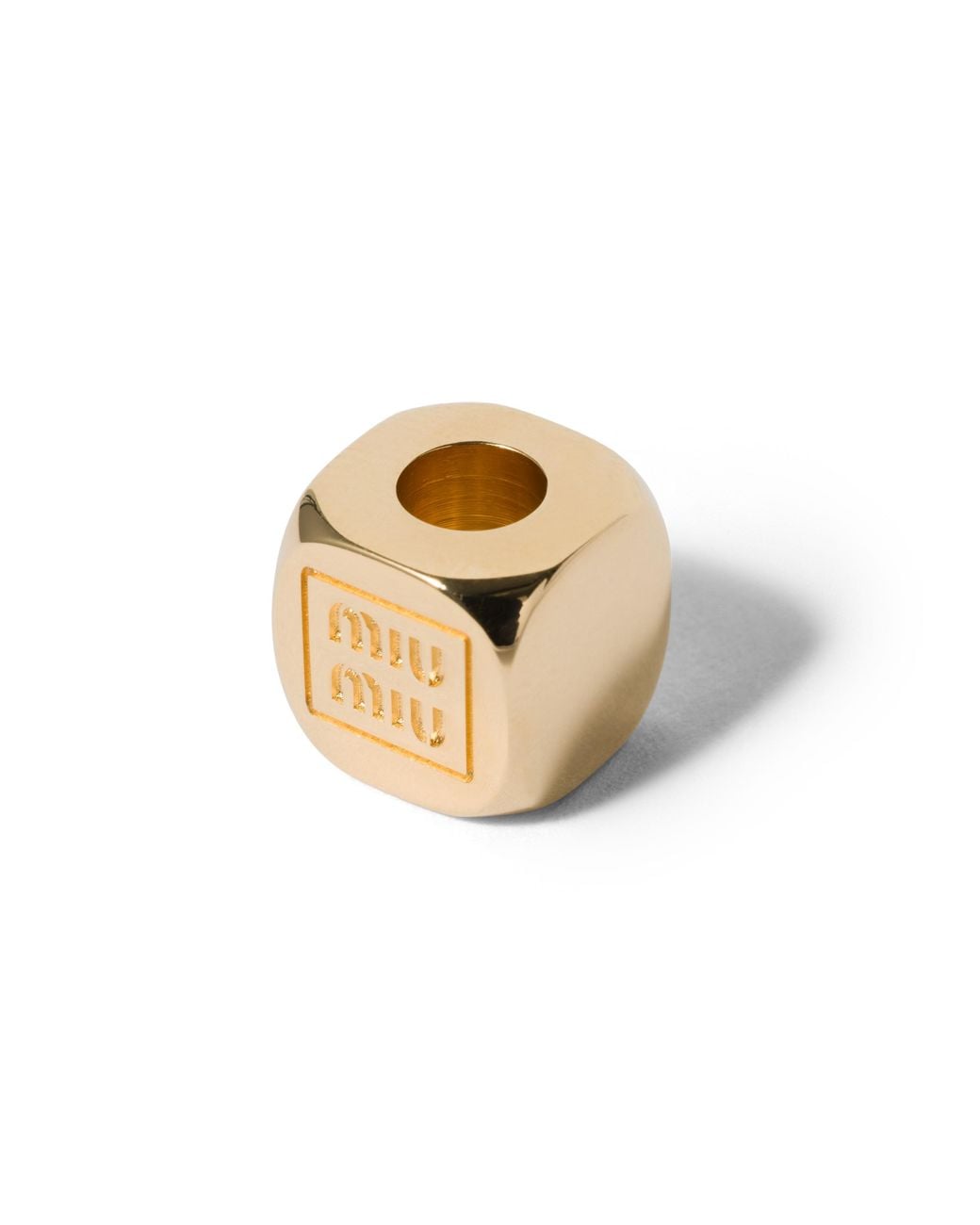 Miu Miu Natural Enameled Metal Dice Charm