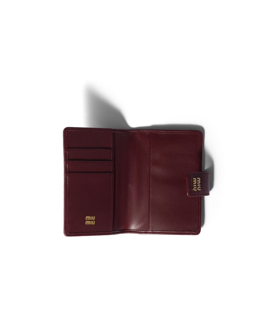 Miu Miu Purple Matelassé Nappa Leather Wallet