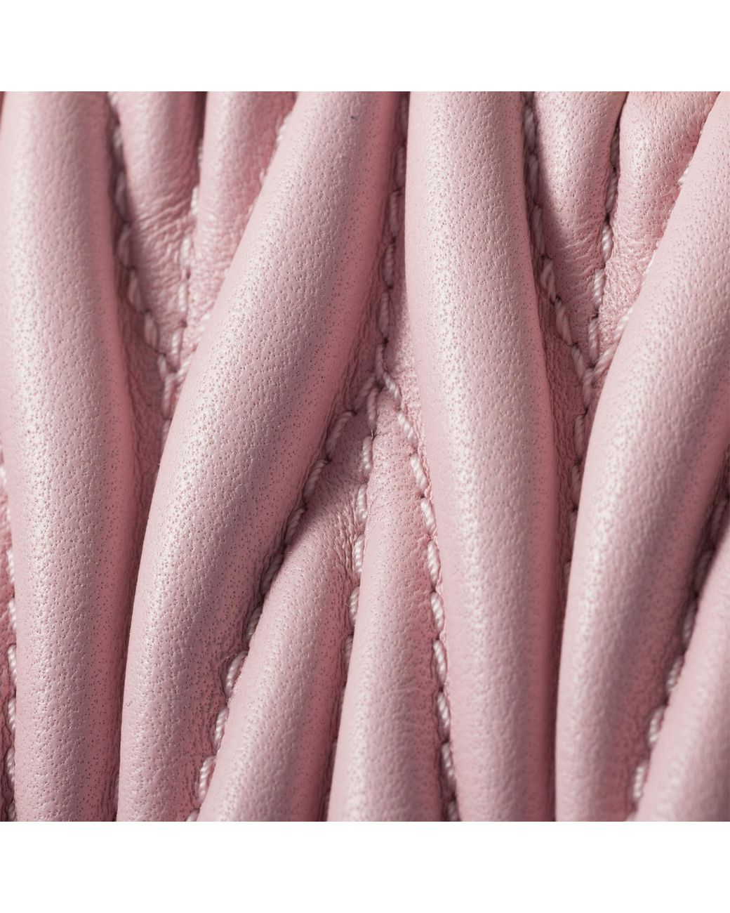 Miu Miu Pink Large Matelassé Nappa Leather Wallet