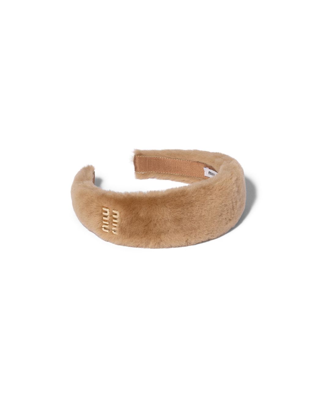 Miu Miu White Shearling Headband