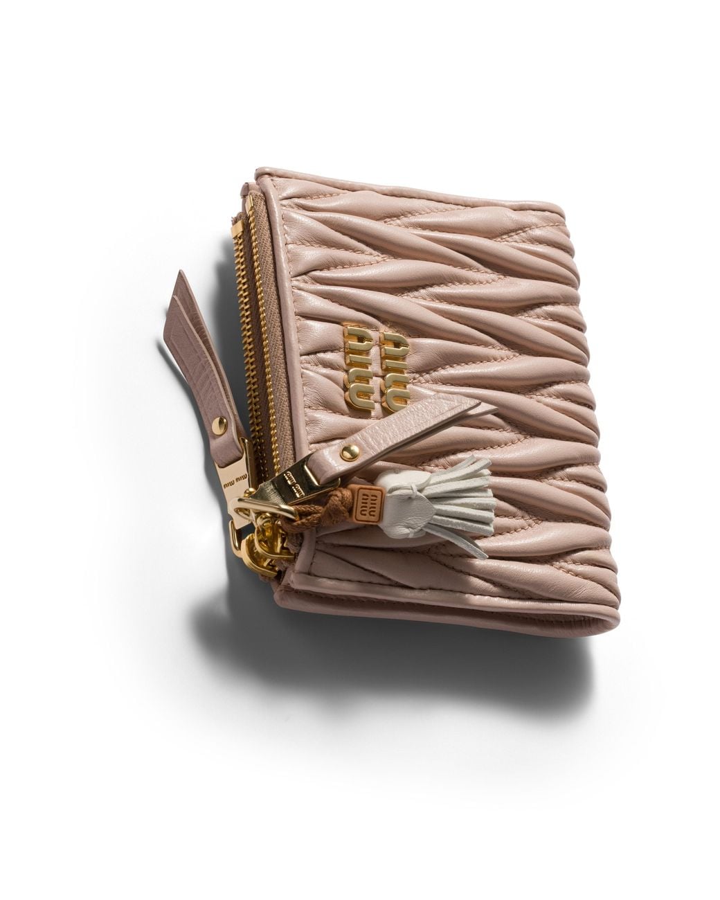 Miu Miu Metallic Leather Micro Trick