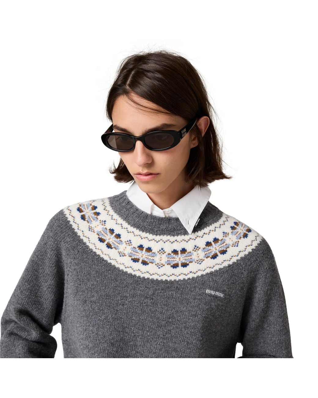 Miu Miu Black Eyewear Collection Sunglasses