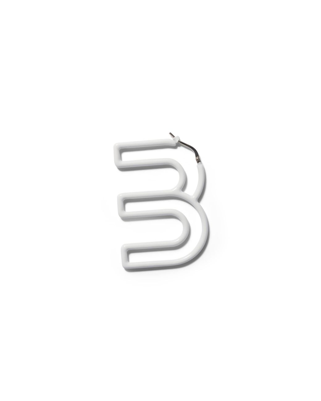 Miu Miu White Single Metal Earring