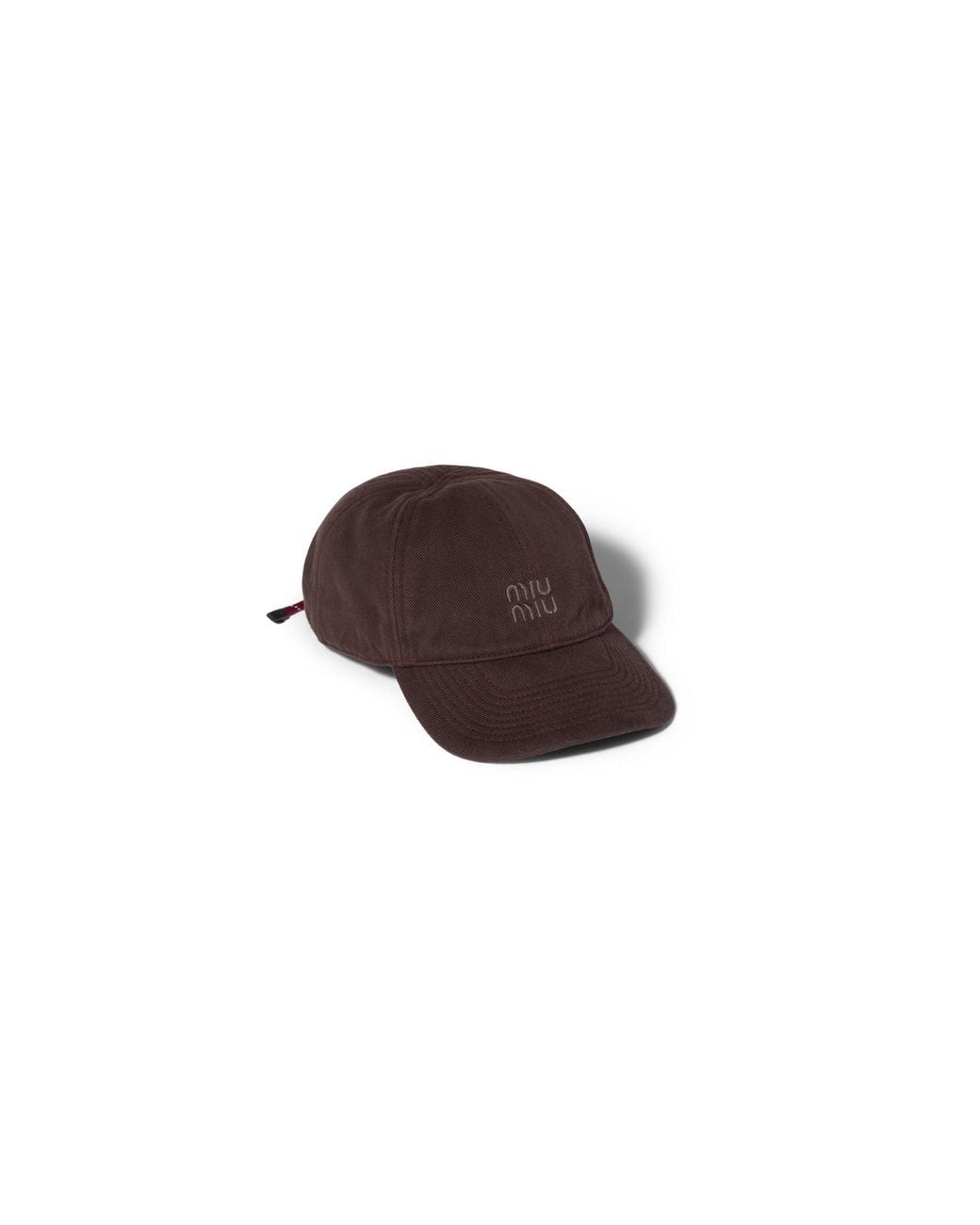 Miu Miu Brown Denim Baseball Cap