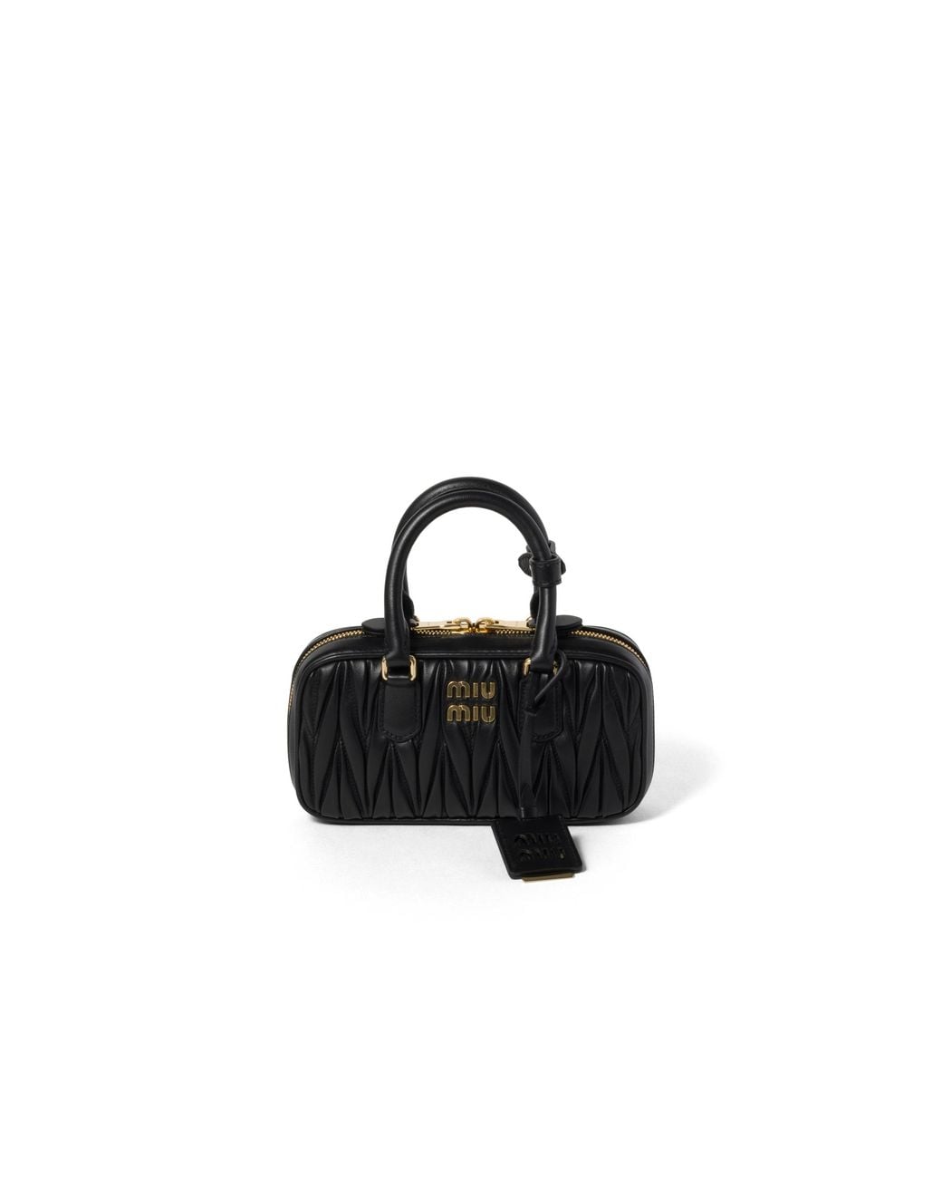 Miu Miu Black Arcadie Matelassé Nappa Leather Mini-Bag