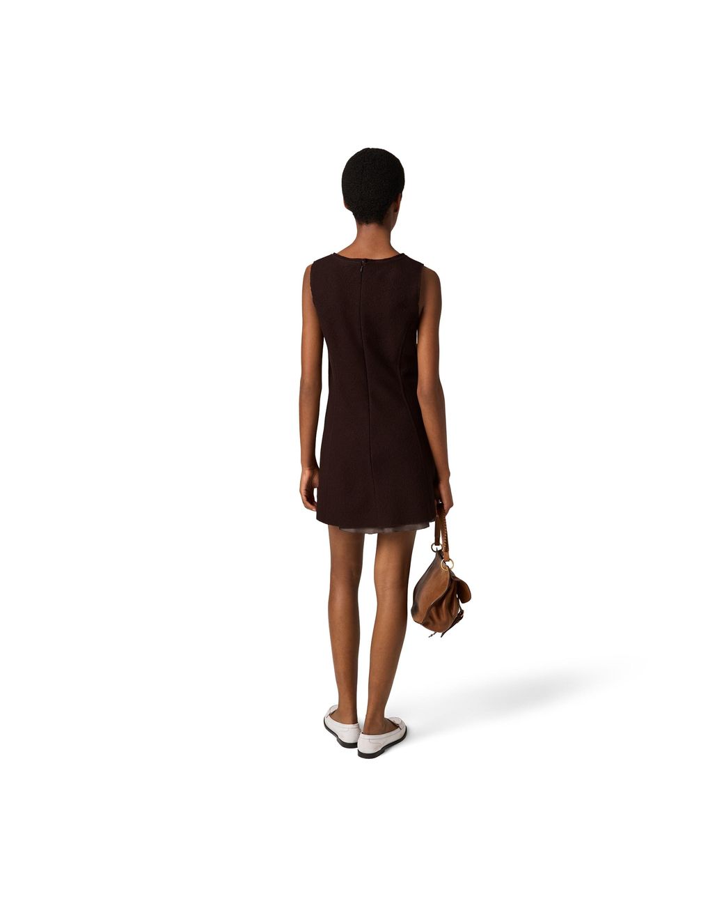 Miu Miu Brown Felted Wool Dress