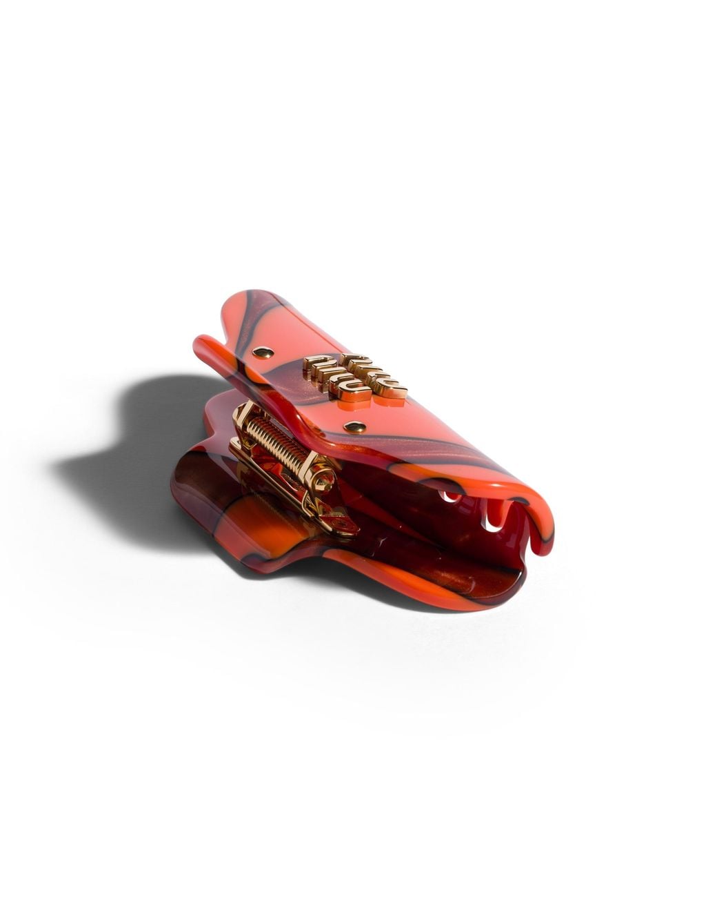 Miu Miu Red Claw Clip With Logo