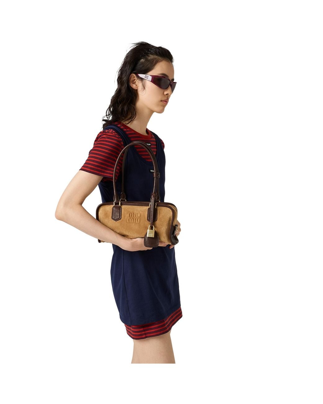 Miu Miu Brown Retour Suede Bag
