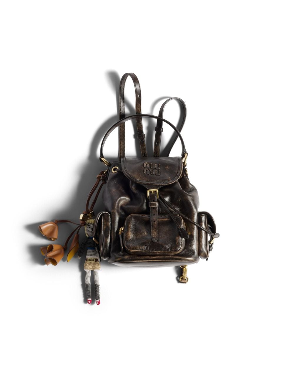 Miu Miu Black Leather Backpack