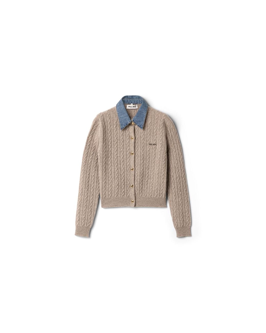 Miu Miu Natural Wool And Cashmere Cardigan