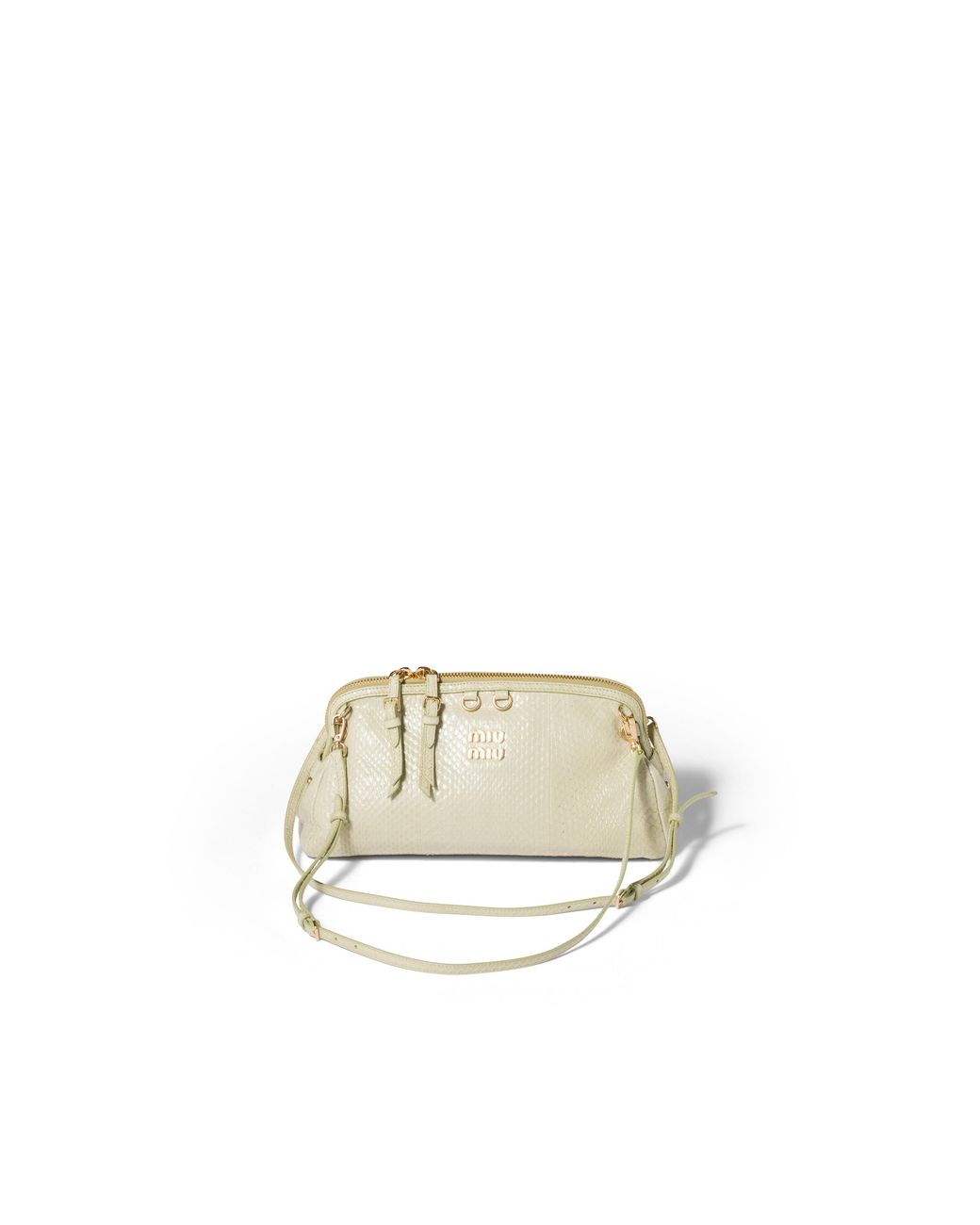 Miu Miu Metallic Caprice Ayers Leather Clutch