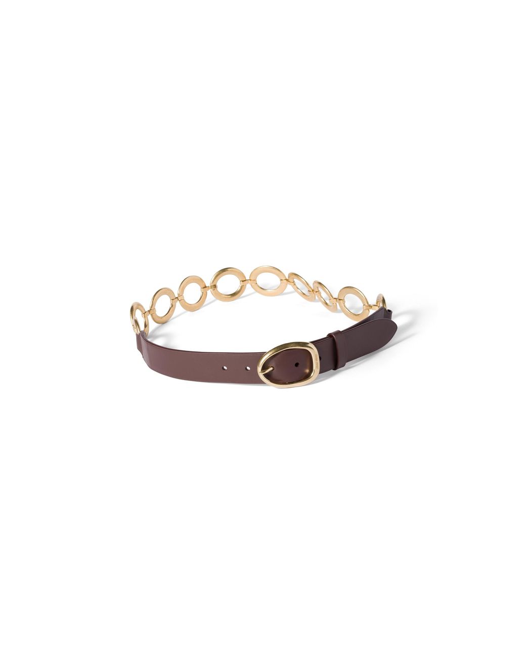 Miu Miu White Leather And Metal Belt