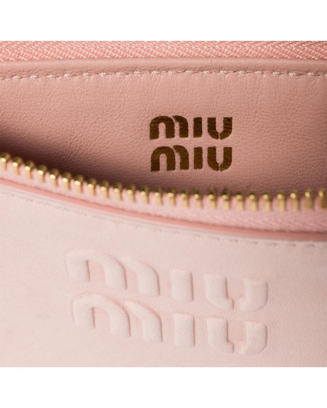 Miu Miu Pink Nappa Leather Envelope Card Holder