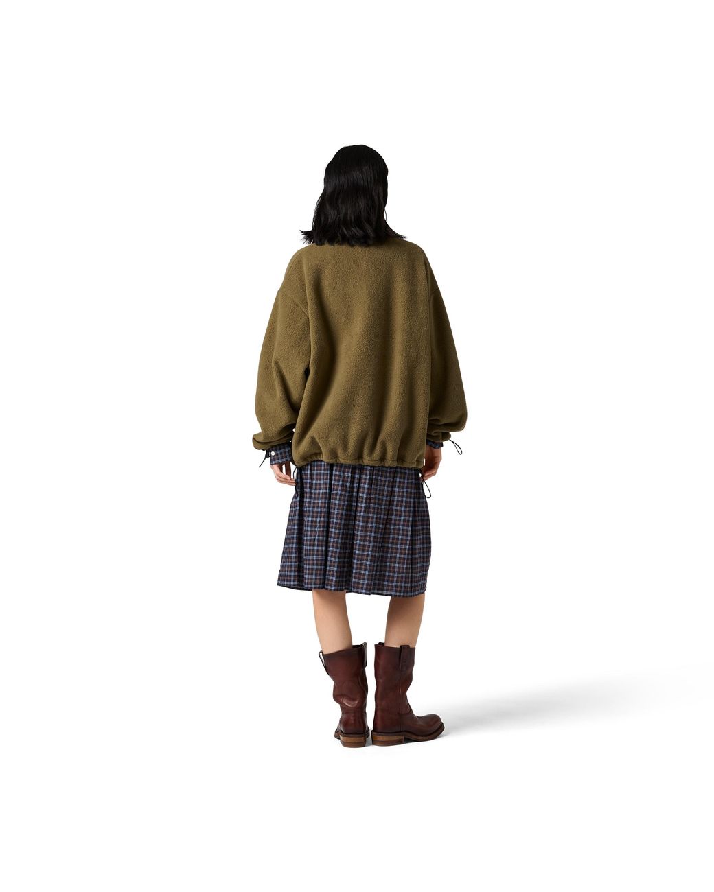Miu Miu Green Fleece Zipper Jacket