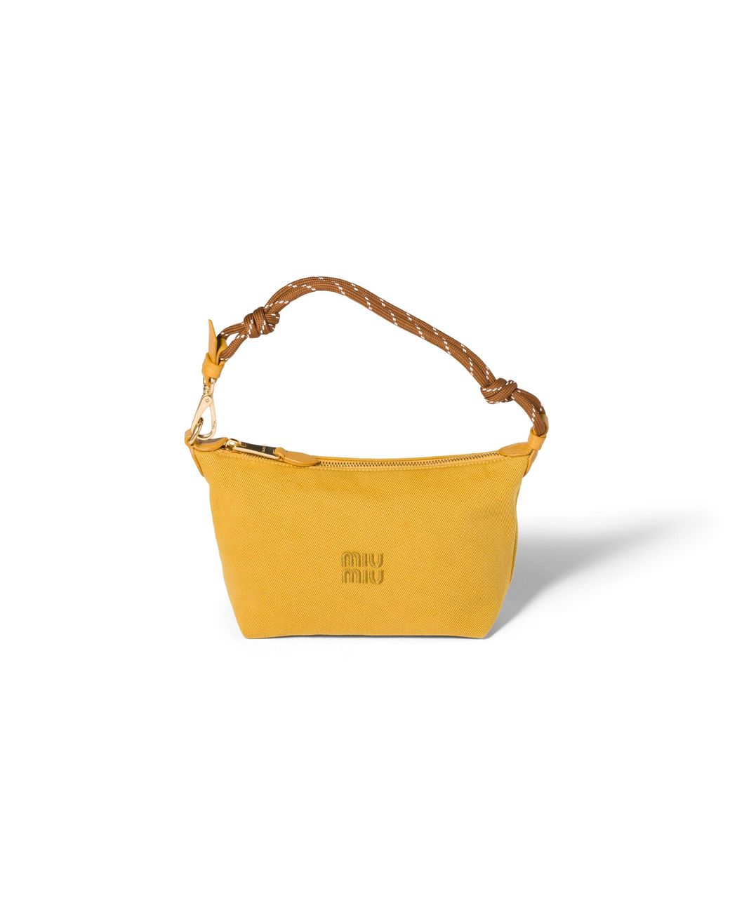 Miu Miu Yellow Spirit Gabardine Pouch