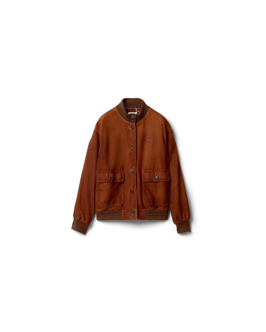 Miu Miu Brown Waxed Suede Jacket