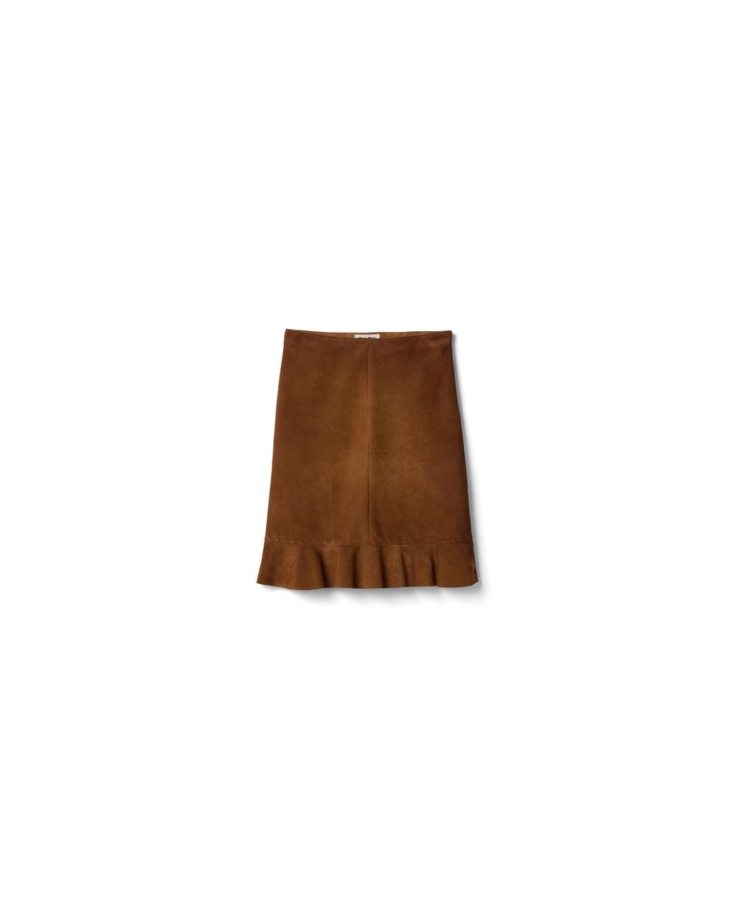 Miu Miu Brown Waxed Suede Skirt