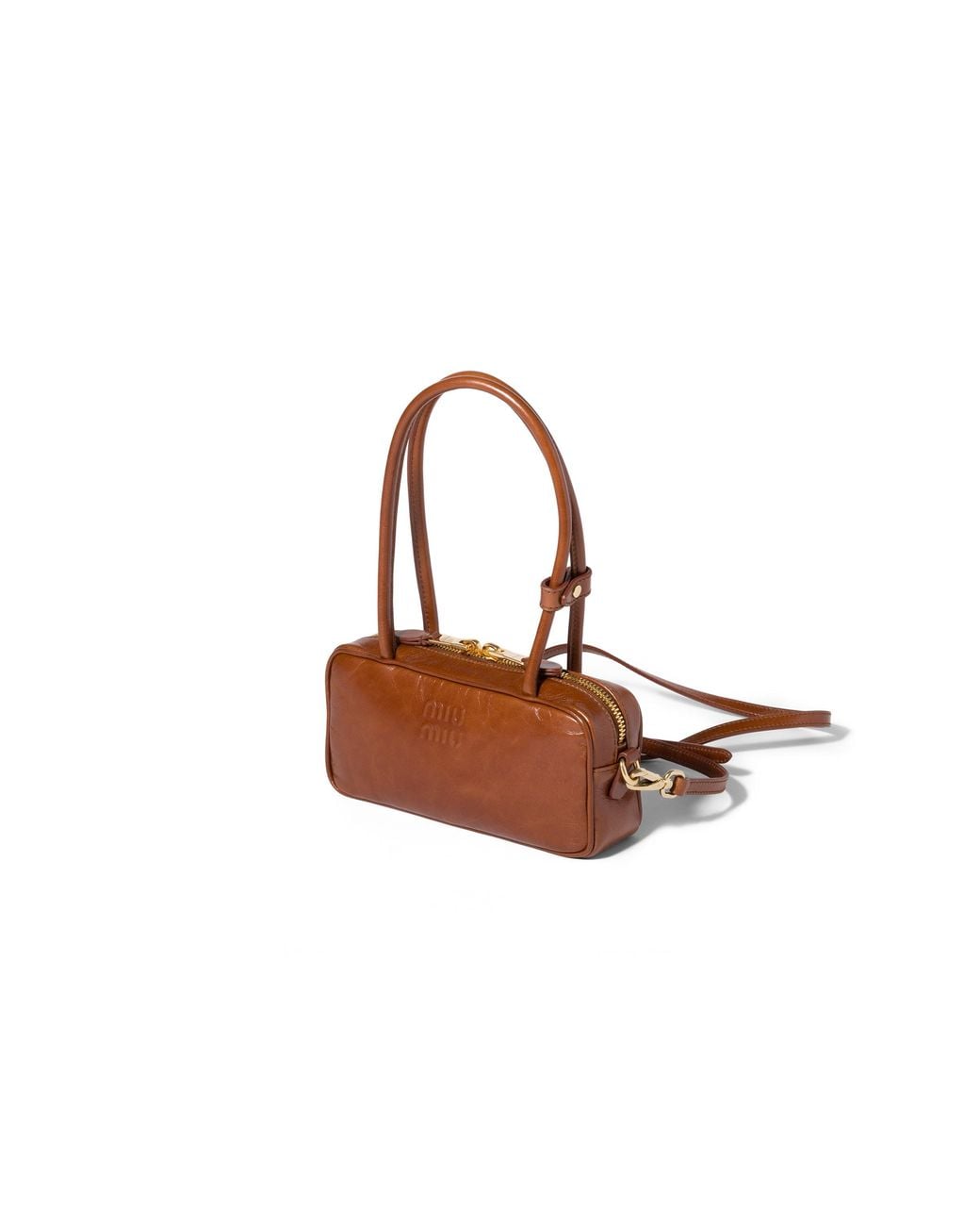 Miu Miu Brown Beau Shiny Leather Mini-Bag