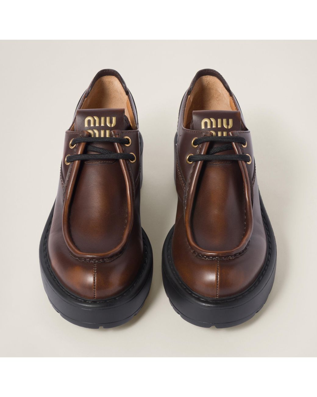 パンプス MiuMiu FW25 Brown leather pumps (5I435EFA03506E F0SWS) MiuMiu FW25 Brown leather pumps (5I435EFA03506E F0SWS