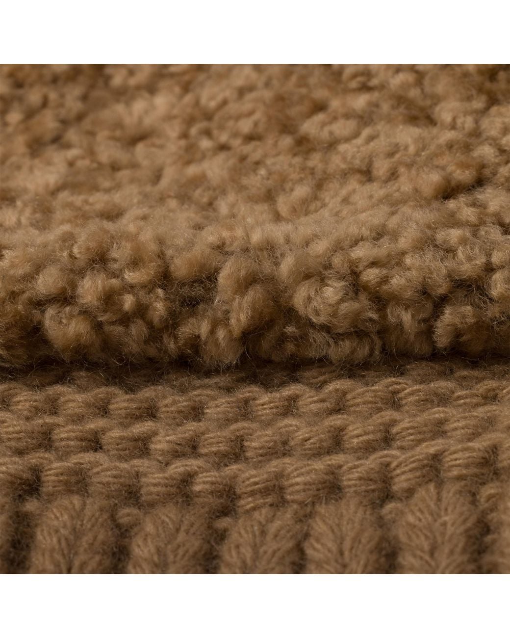 Miu Miu Brown Wool, Cashmere And Shearling Mittens