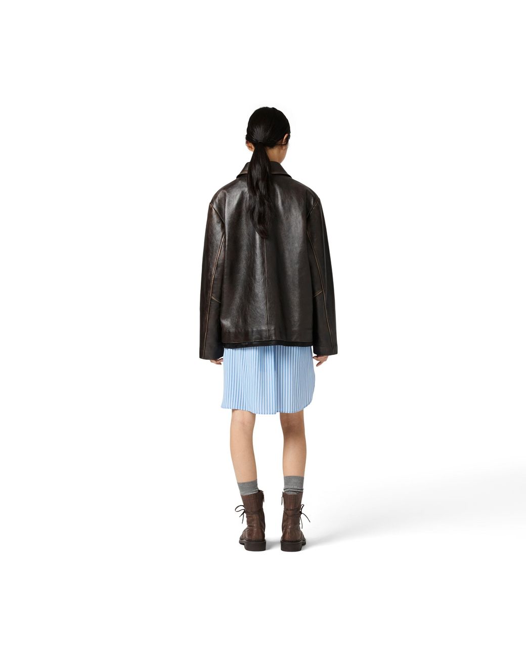Miu Miu Black Nappa Leather Jacket