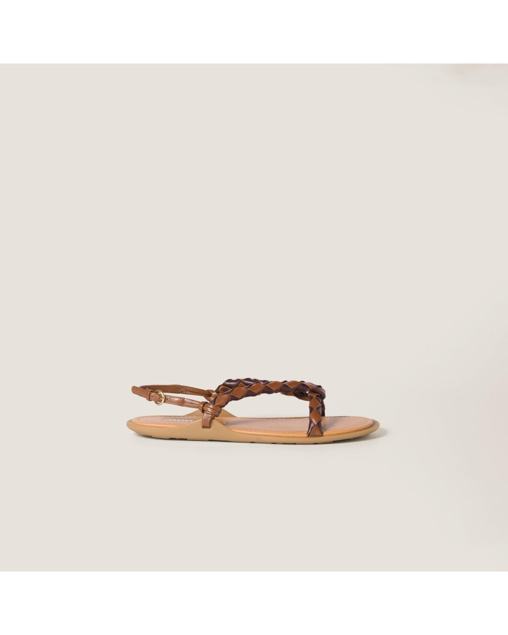 サンダル・ミュール MIU MIIU 5X409E_2CSP_F03S9 BRAIDED LEATHER SANDALS MIU MIIU 5X409E_2CSP_F03S9 BRAIDED LEATHER SANDALS (MiuMiu