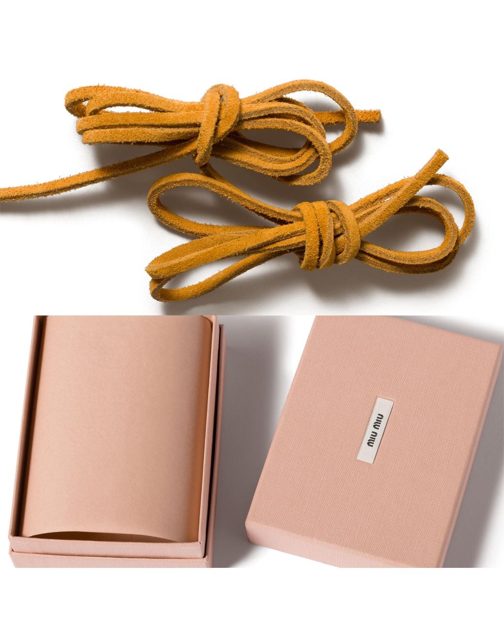 Miu Miu White Colored Leather Laces