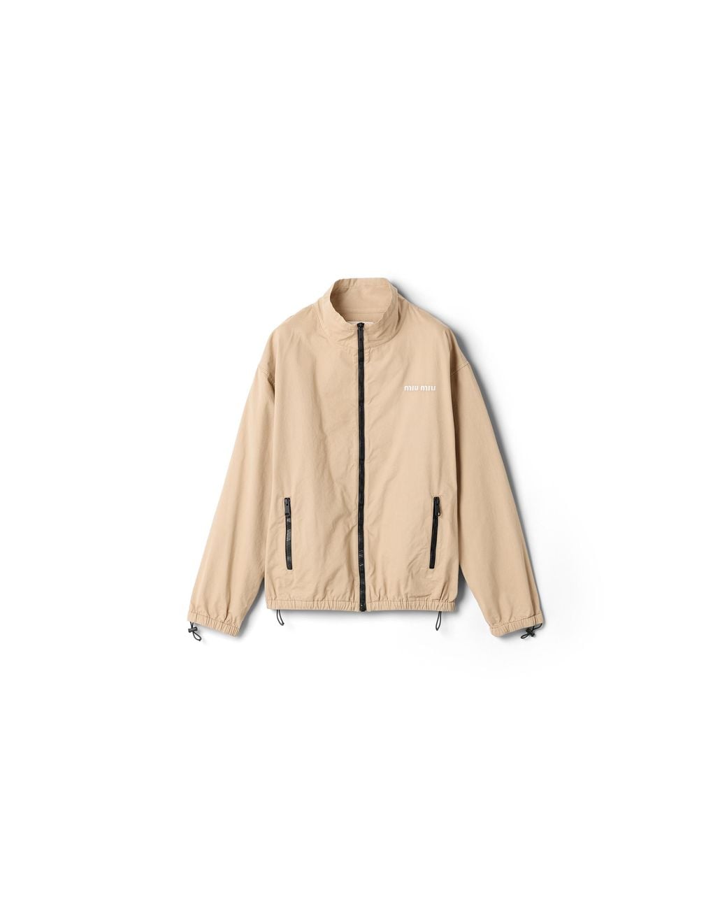 Miu Miu Natural Washed Gabardine Blouson Jacket