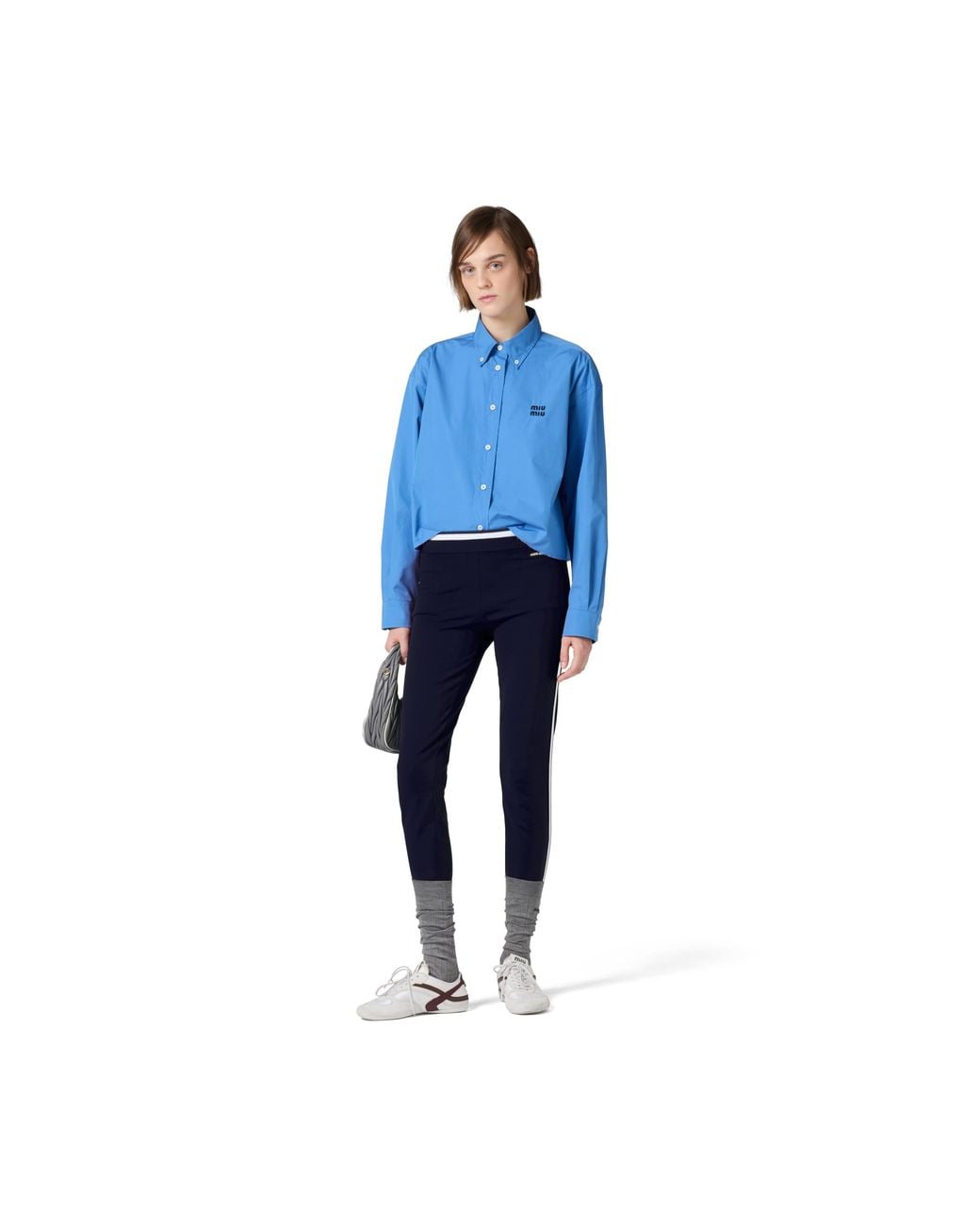 Miu Miu Blue Poplin Shirt