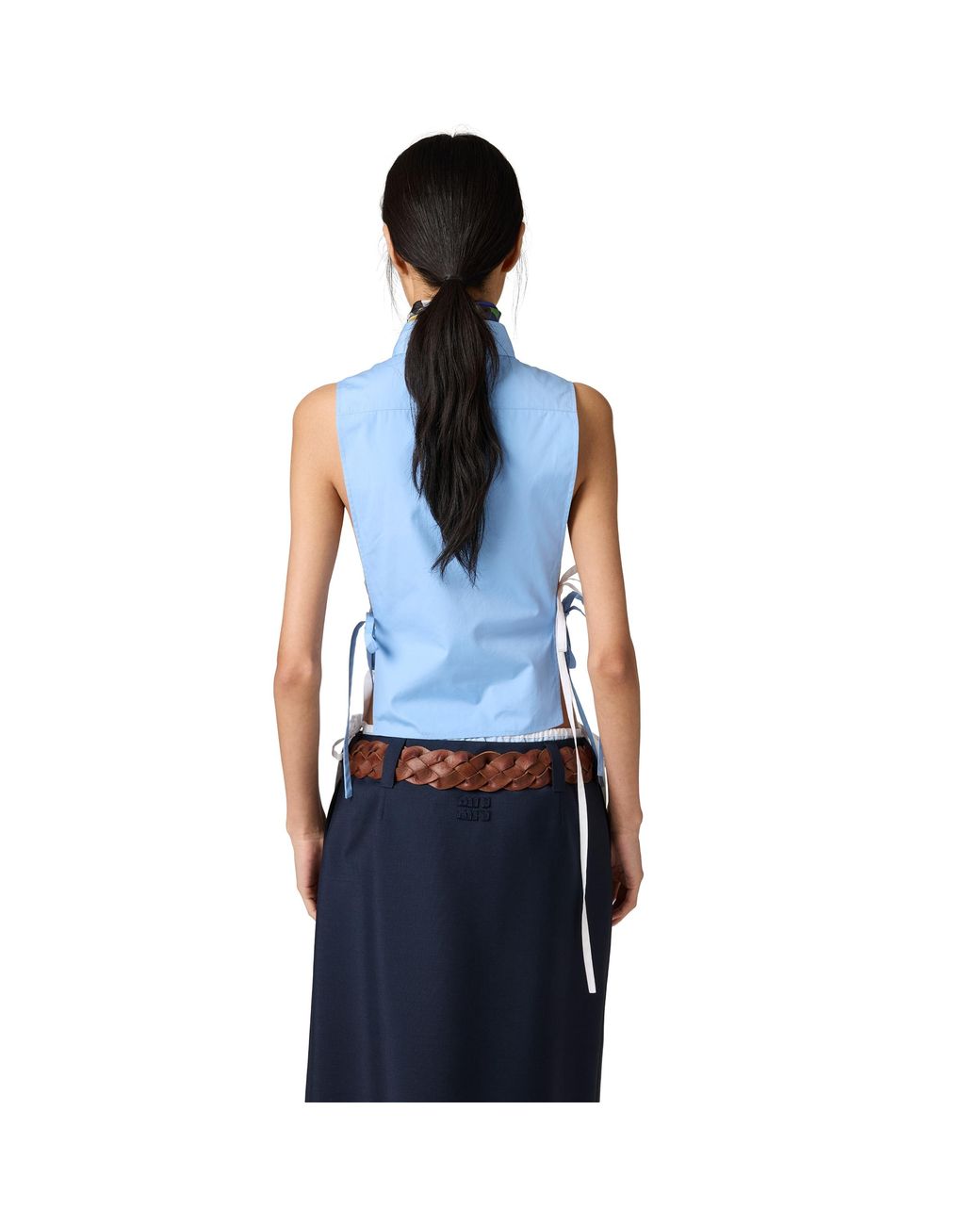 Miu Miu Blue Poplin Shirt