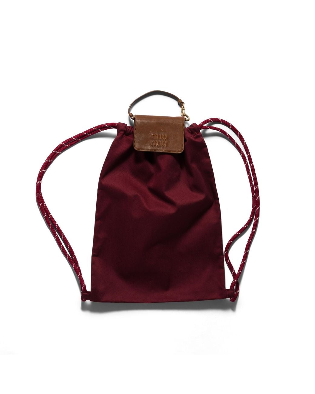Miu Miu Red Drill And Leather Trick