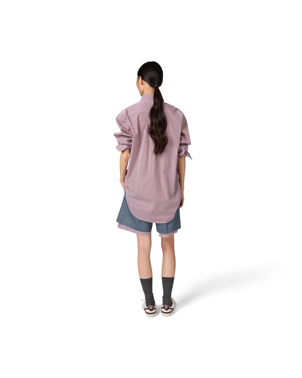 Miu Miu Pink Vertical Stripe Shirt
